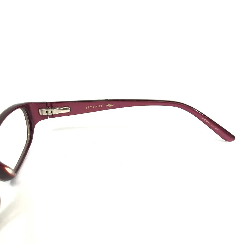 Apple Bottoms Eyeglasses Frames AB 730A-1 Brown Horn Red Rectangular 53-14-135
